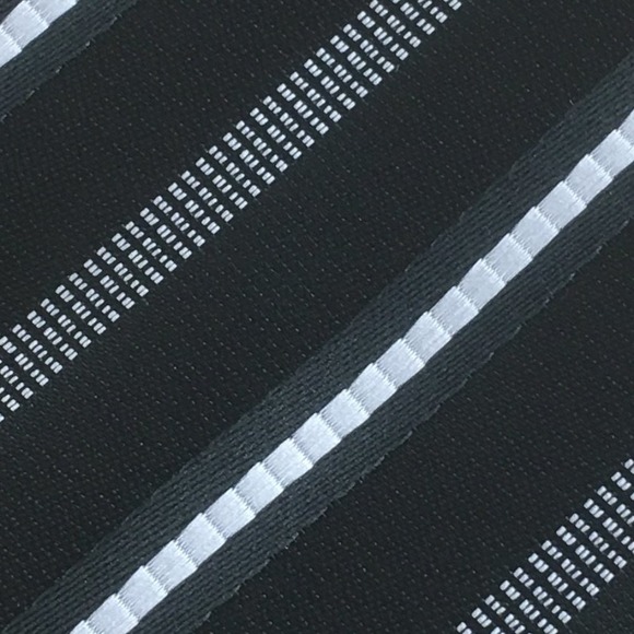 VERSA BLACK & SILVER REGIMENT TIE - Picture 3 of 14